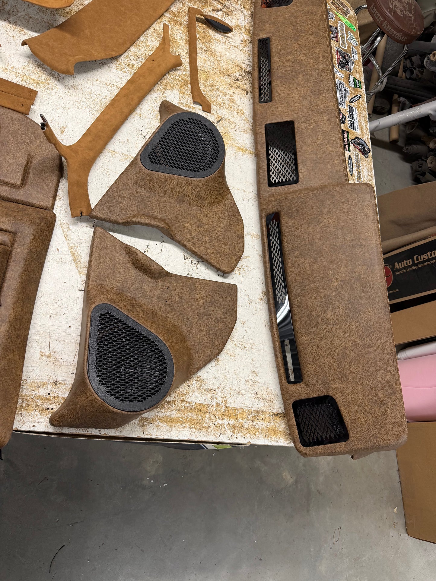 Square Body Leather Wrapped Dash